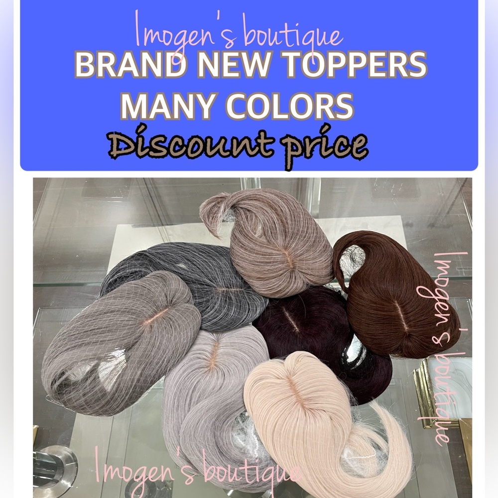 TOPPERS New with tags invisinet comfort fit topper assort colors lengths toupee